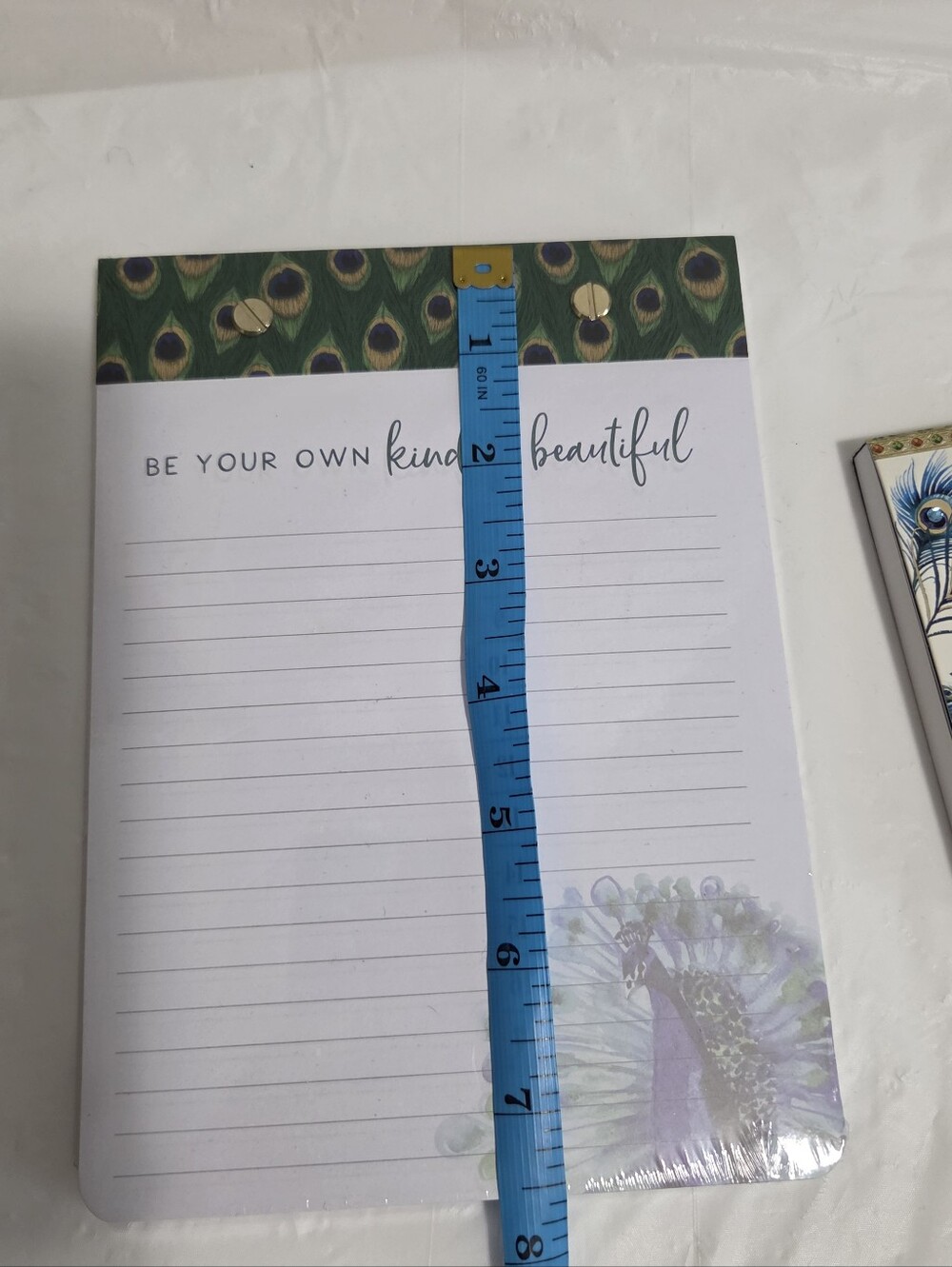 Peacock Print Notepad & Notes Set - Blue & Green - Picture 10 of 11